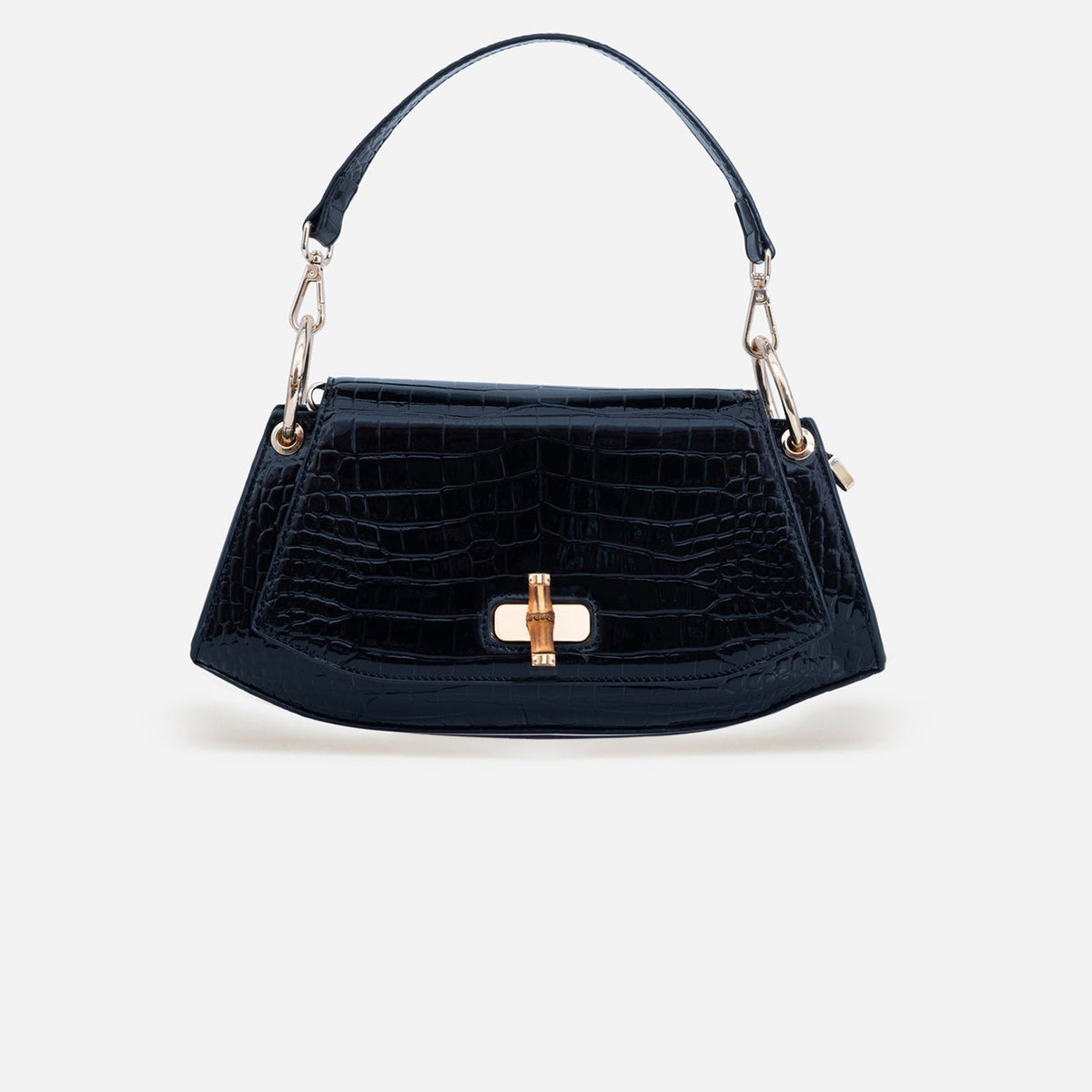 Bamboo Croc Shoulder Bag