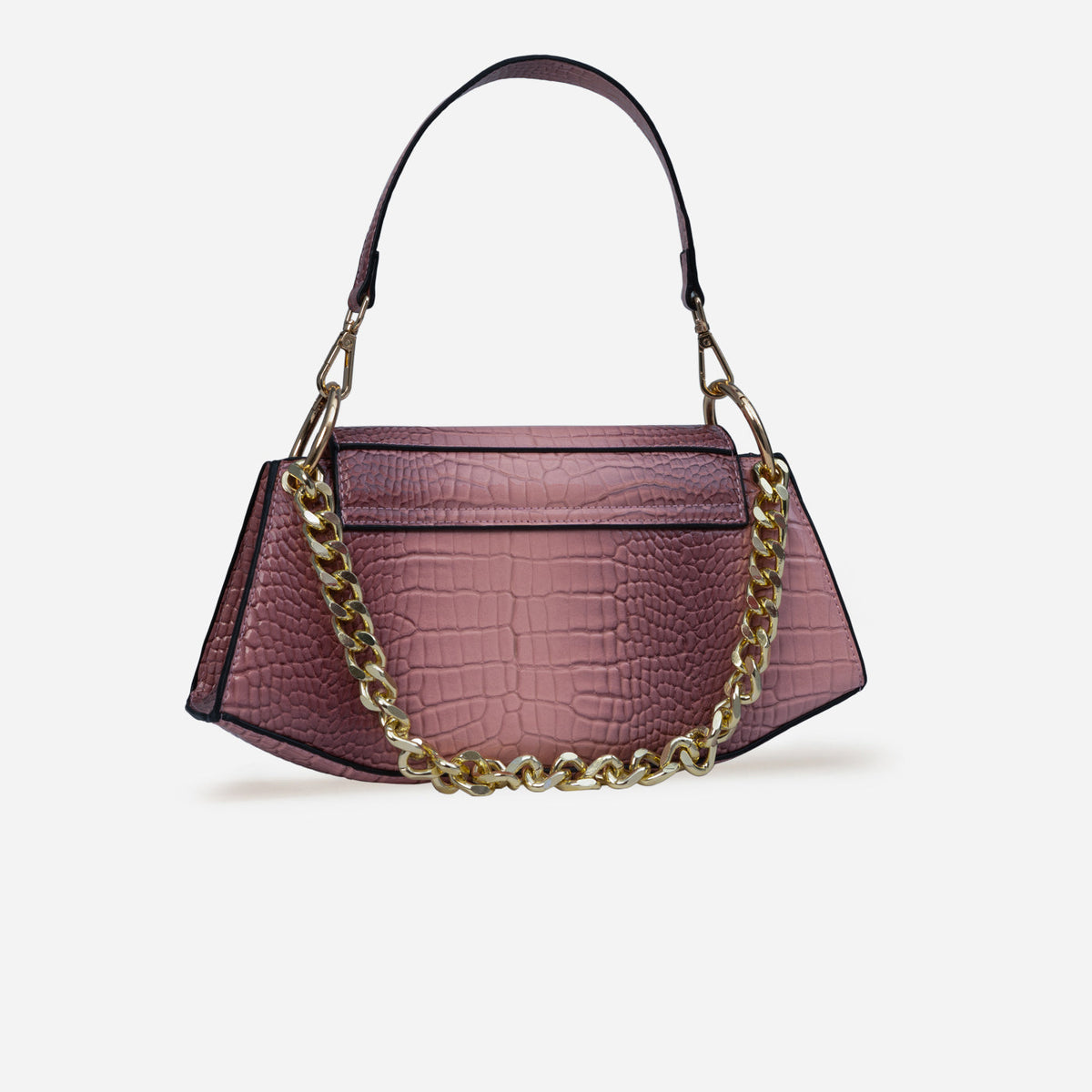 Bamboo Croc Shoulder Bag