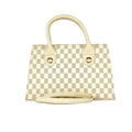 Beige Structured Handbag with Adjustable Strap