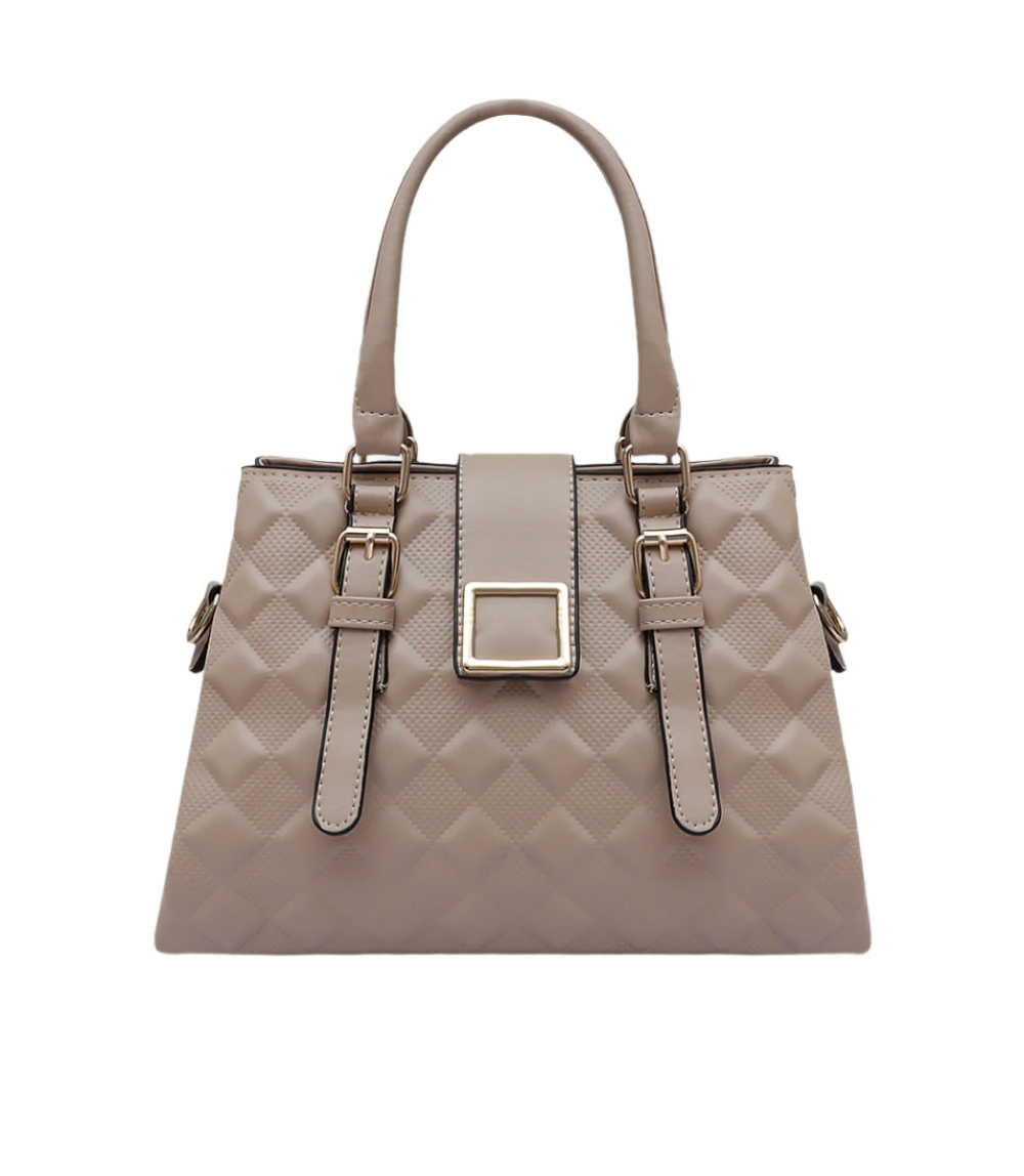 Beige Shoulder Bag with Long Strap