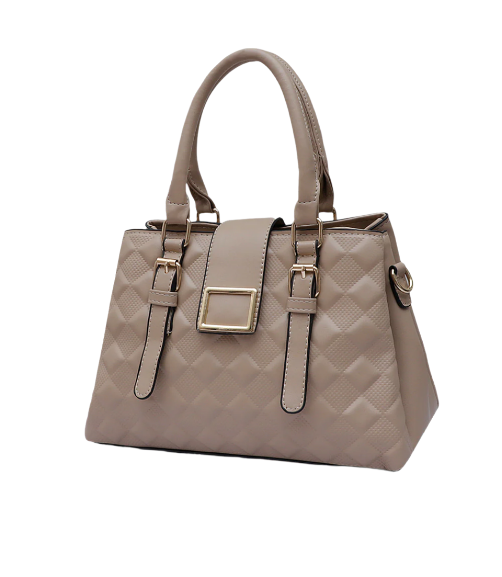 Beige Shoulder Bag with Long Strap