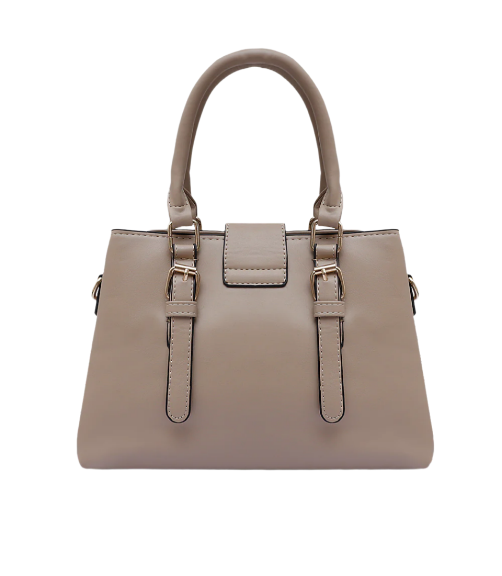 Beige Shoulder Bag with Long Strap
