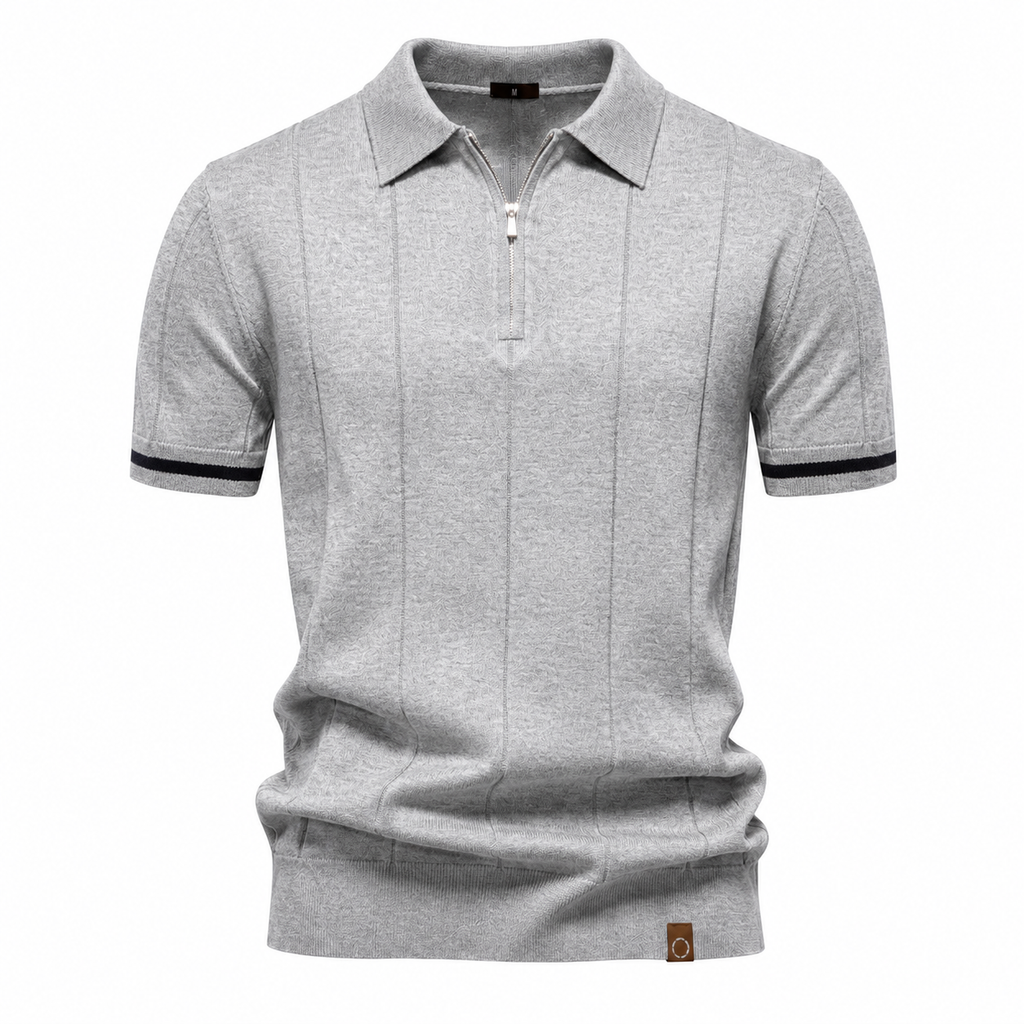 Striped Everyday Knit Polo Shirt