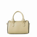 Beige Drum-Shape Tote Bag