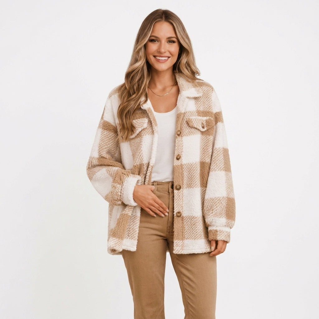 Check Shirt Jacket For Women