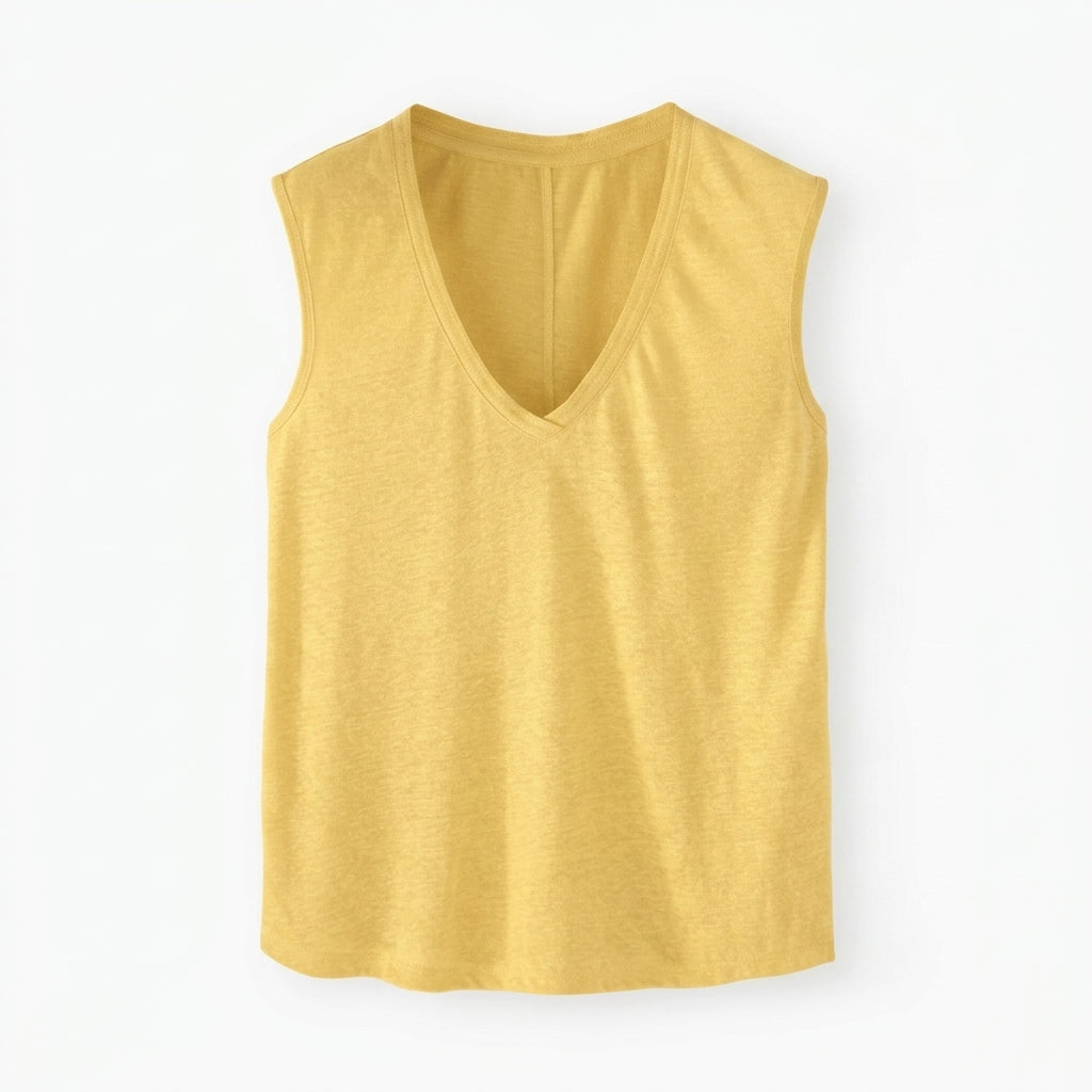 Linen jersey tank