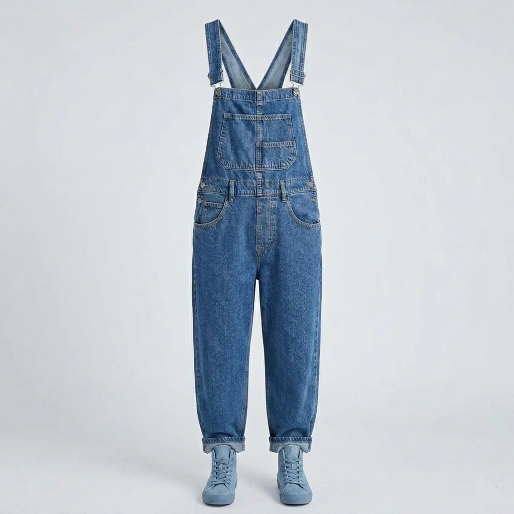 | Denim Utility Overalls with Relaxed Fit Comfort For Women