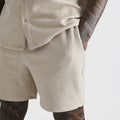 Short Sleeve Jersey Herringbone Shirt & Short Set