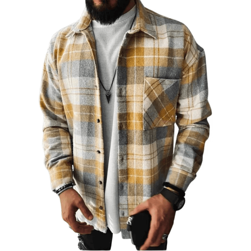 Plaid Overshirt Jacket For Men
