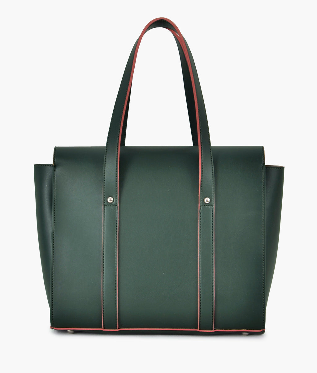 Army green carry-all satchel bag