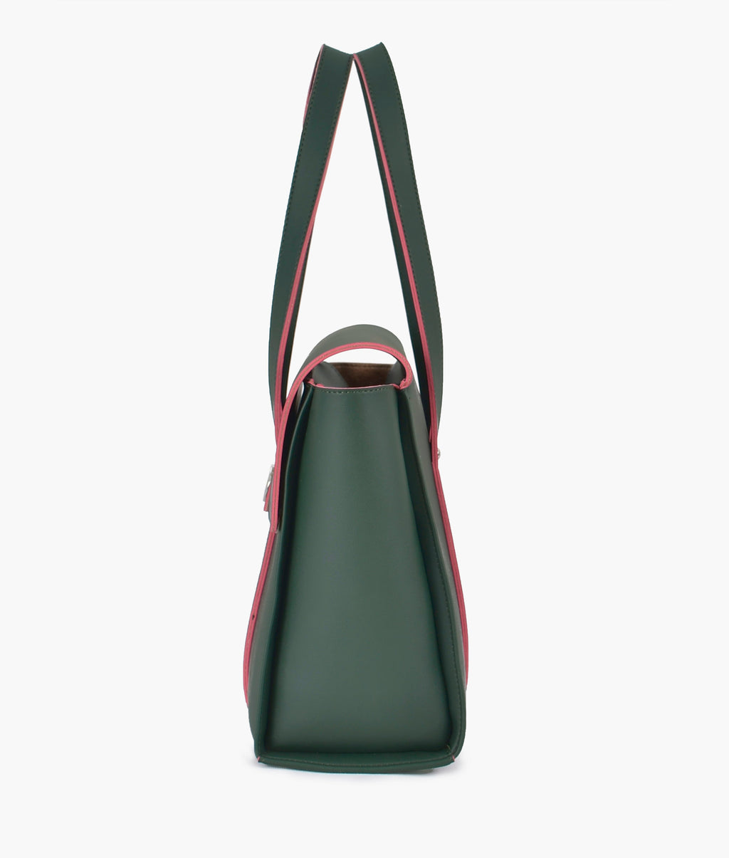 Army green carry-all satchel bag